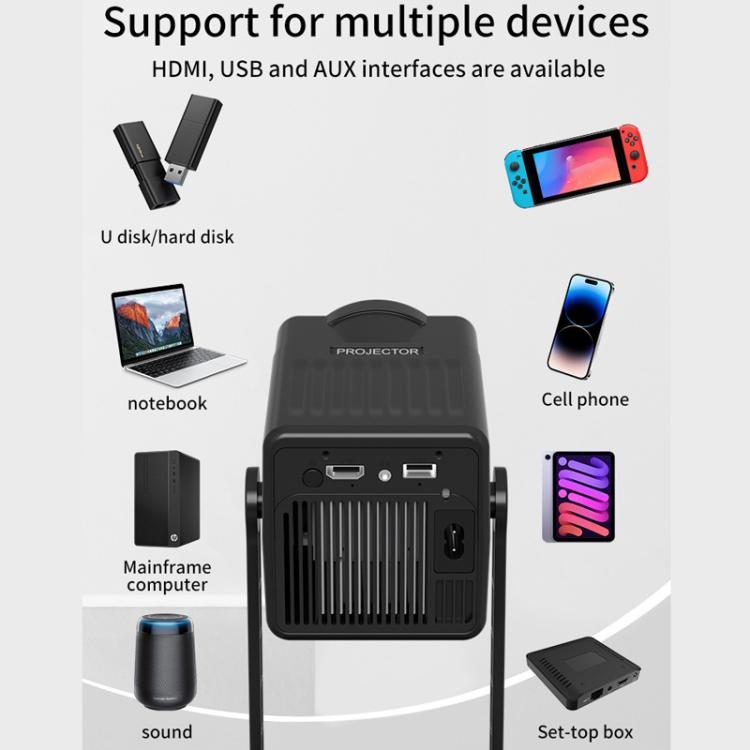 Proiettore wireless K300 Home 1080P Mini proiettore intelligente 4K HD, US Plug, EU Plug, UK Plug, AU Plug