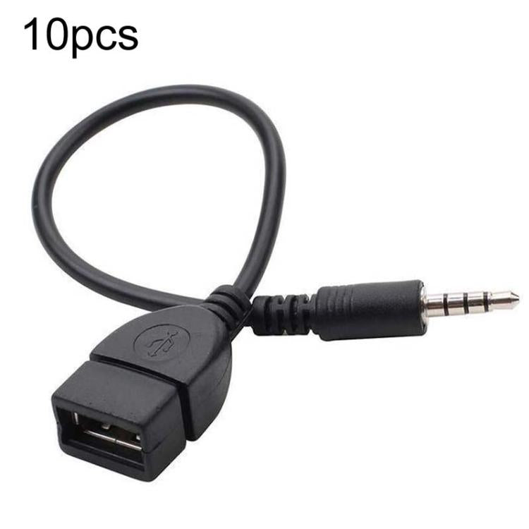 Cavo dati MP3 auto 3,5 mm maschio a USB 2.0 femmina 20 cm