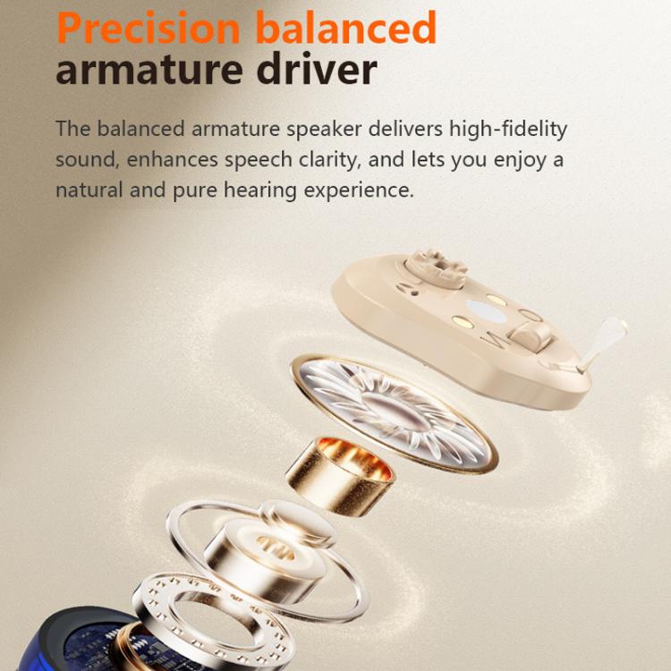 Amplificatore acustico invisibile CIC con custodia ricaricabile