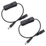 2 pezzi Cavo di connessione maschio-femmina 5,5x2,1 mm Cavo interruttore CC Cavo di alimentazione interruttore 304, Key switch(Black)