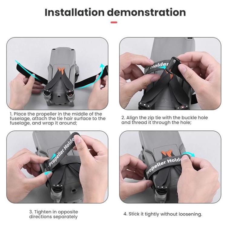 Fascette protezione eliche in nylon per DJI Mini 4 Pro