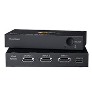 2 In 1 Out HDMI Two-Way Switch 8K 60Hz HD Computer TV Video Splitter, SW21