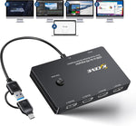 Adattatore USB Type-C a 4 porte HDMI con switch KVM