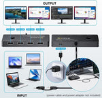 Adattatore USB Type-C a 4 porte HDMI con switch KVM