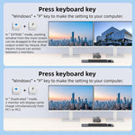 KVEVE KC-KVM202CH USB 3.0 Dual Monitor 4K 60Hz KVM Switch, US Plug, EU Plug, AU Plug, UK Plug