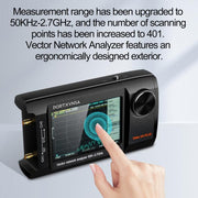 PORTXVNSA VNA-H4 Plus Analizzatore di antenne vettoriali portatile con schermo IPS da 4 pollici MF HF VHF UHF, Without Memory Card, With 32G Memory Card