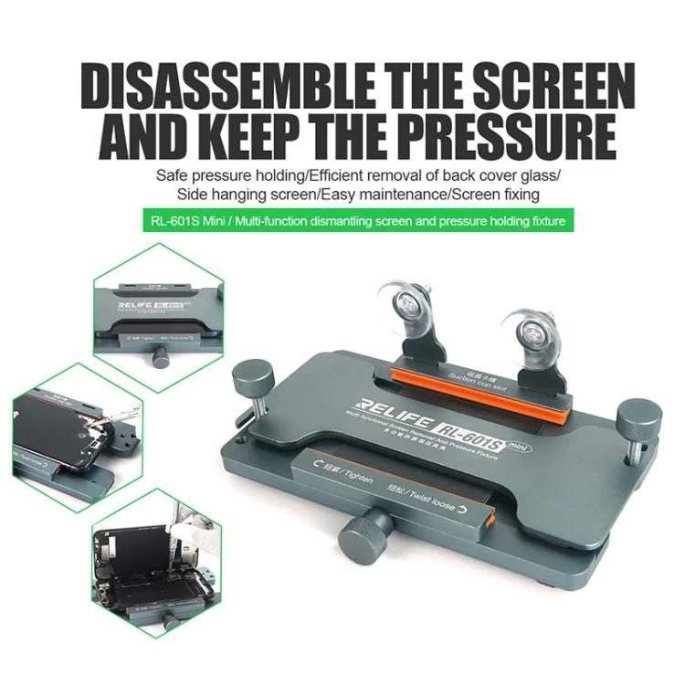La pinza per la rimozione dello schermo del telefono cellulare consente di rimuovere facilmente la cover posteriore in vetro e di fissare lo schermo., RL-601S Mini