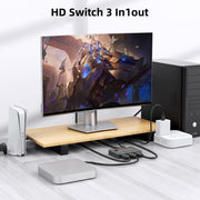 3 In 1 Out HDMI Switch 8K 60Hz / 4K 120Hz Computer HD Conversion, HD31 3 In 1 Out