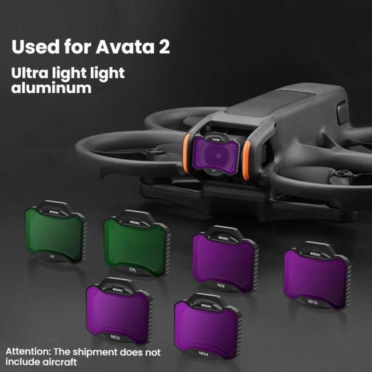 Set filtri CPL ND UV con telaio in alluminio per DJI Avata 2