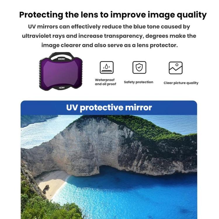 Set filtri CPL ND UV con telaio in alluminio per DJI Avata 2