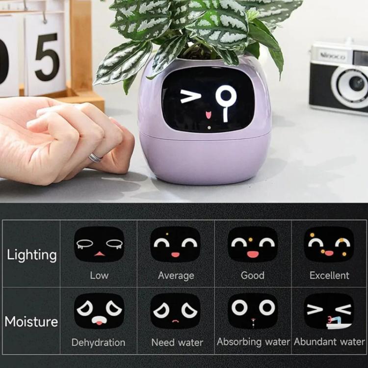 Vaso intelligente con sensori multipli, monitor Wi-Fi per piante con schermo da 2 pollici, compatibile con l'ecosistema domestico Mi/Tuya.