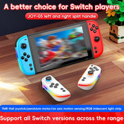 Joystick TMR con effetto Hall per Nintendo Switch JOY-05 Split Controllers, movimento a 6 assi e illuminazione RGB.