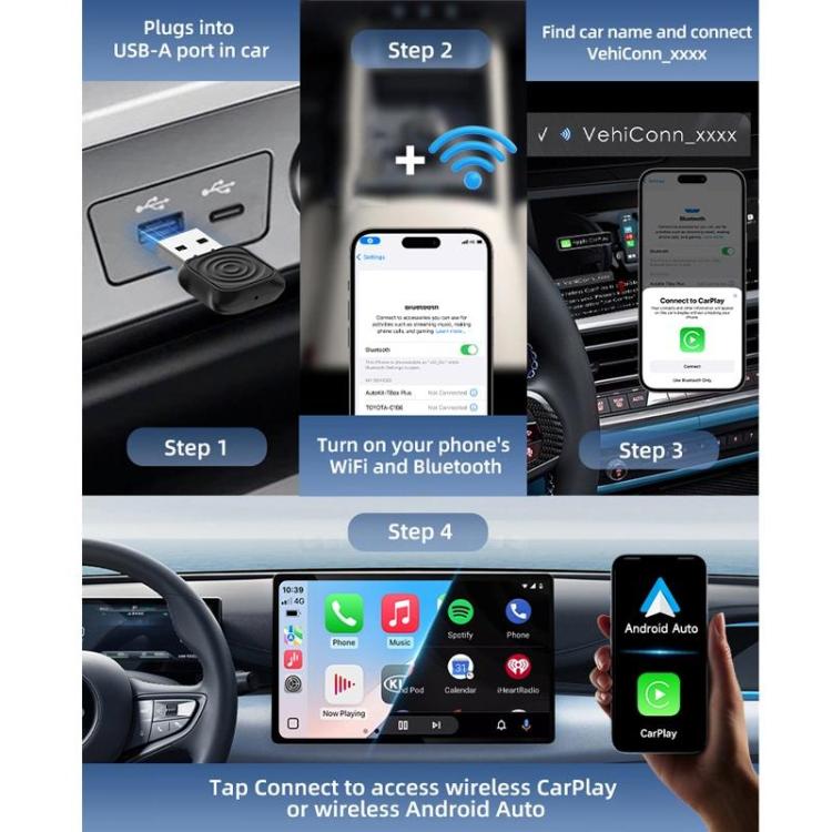 Carlinkit Original Car Cabled To Wireless Carplay/Android Auto Internet Box