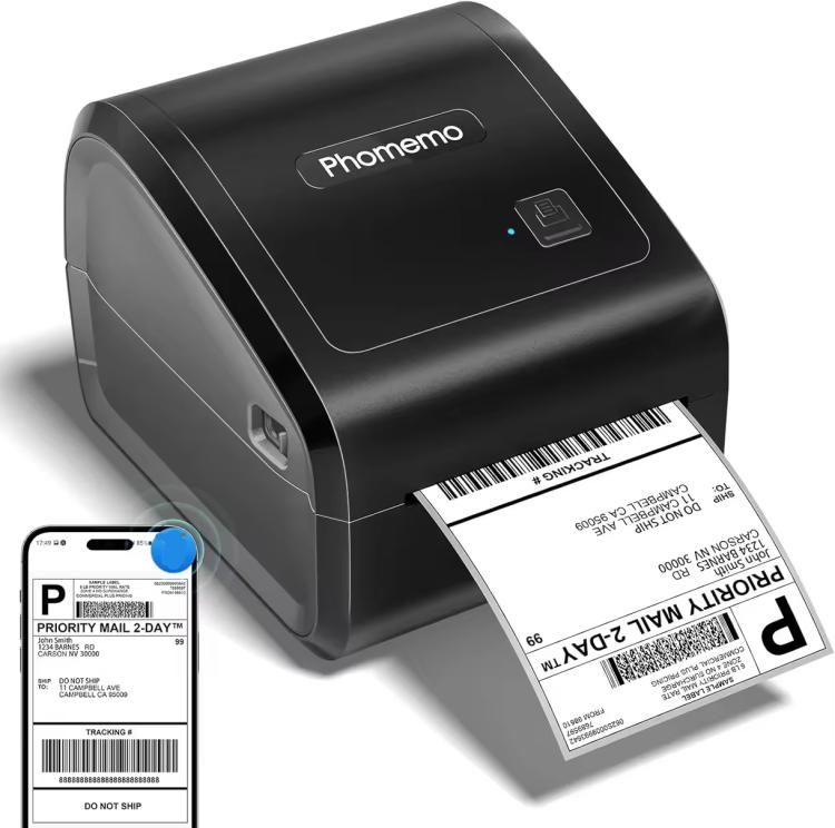 Stampante termica per etichette di spedizione Phomemo D550-BT, stampante wireless Bluetooth/USB per codici a barre, D550-BT