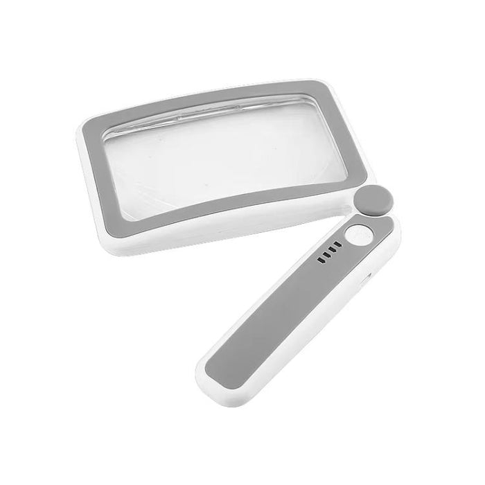 Lente d'ingrandimento pieghevole 3,5X con 12 LED e indicatore di carica, ideale per la lettura., 3.5X