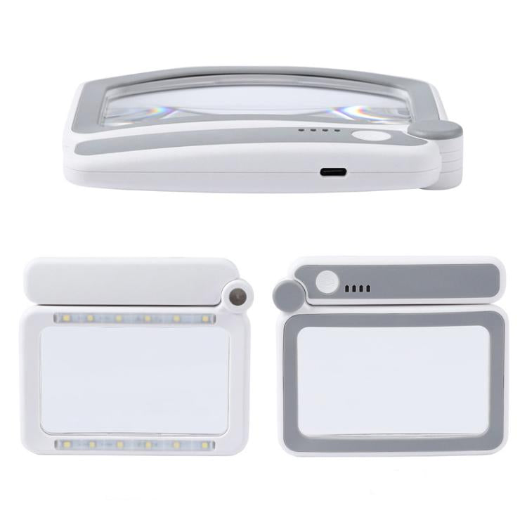 Lente d'ingrandimento pieghevole 3,5X con 12 LED