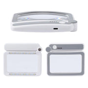 Lente d'ingrandimento pieghevole 3,5X con 12 LED e indicatore di carica, ideale per la lettura., 3.5X