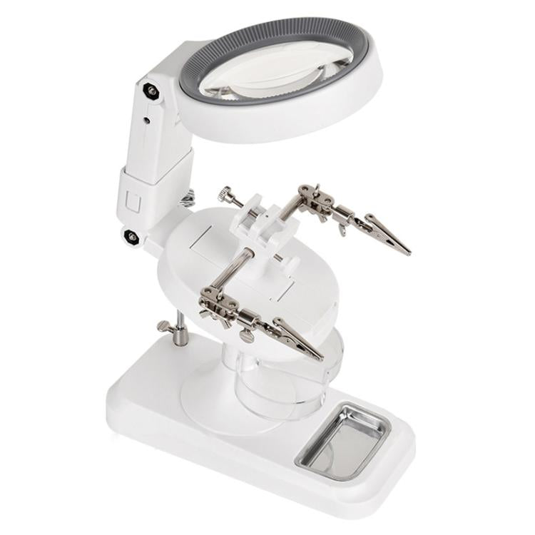 Lente d'ingrandimento da tavolo 5x e 10x con 32 LED