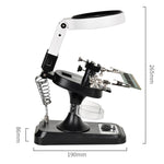 Lente d'ingrandimento da tavolo 5x e 10x con 32 LED
