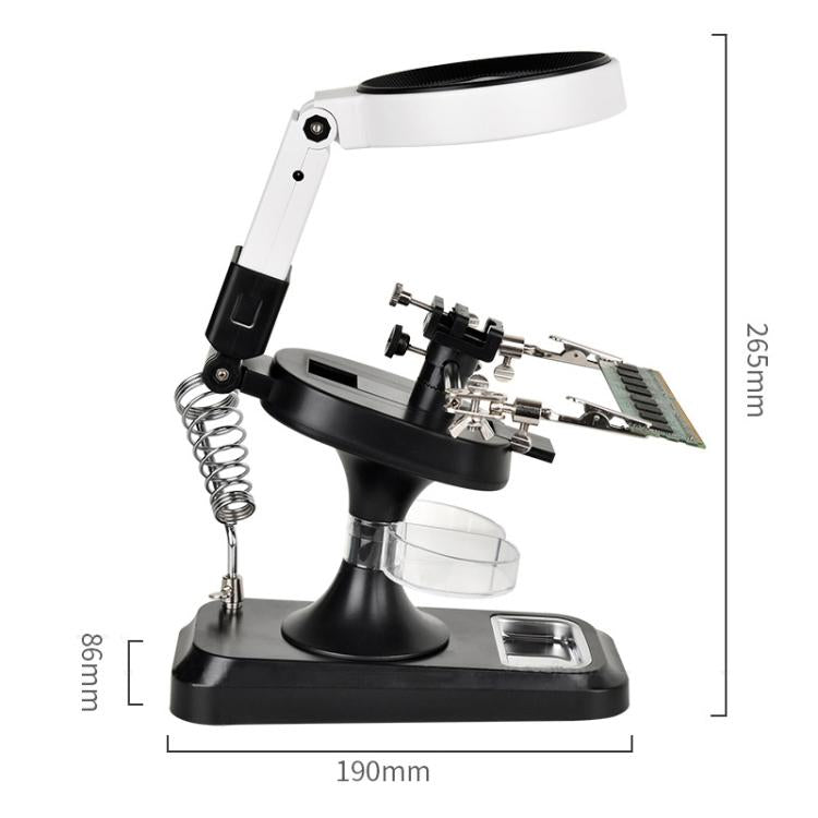 Lente d'ingrandimento da tavolo 5x e 10x con 32 LED