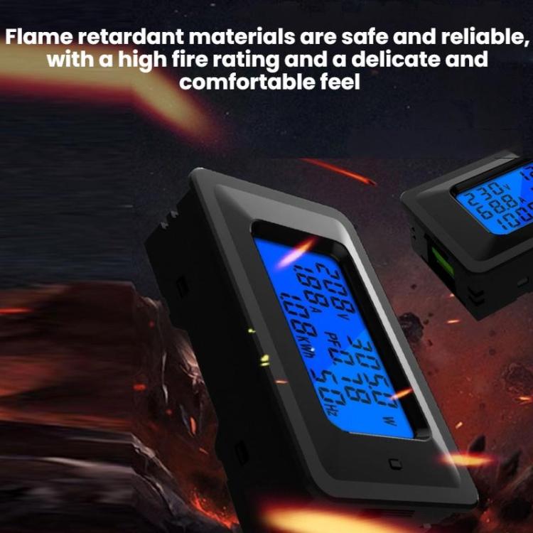 Contatore elettrico multifunzione, digitale, per la misurazione della tensione e della frequenza in corrente alternata., AC 20A 4400W, AC 100A 22000W With Transformer