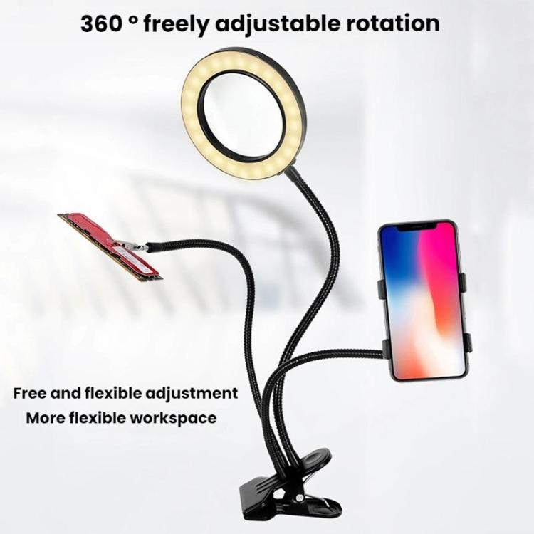 Lente d'ingrandimento 10X con 72 LED e supporto flessibile