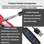 Lente d'ingrandimento 10X con 72 LED e supporto flessibile