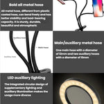 Lente d'ingrandimento 10X con 72 LED e supporto flessibile