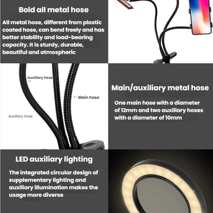 Lente d'ingrandimento 10X con 72 LED e supporto flessibile
