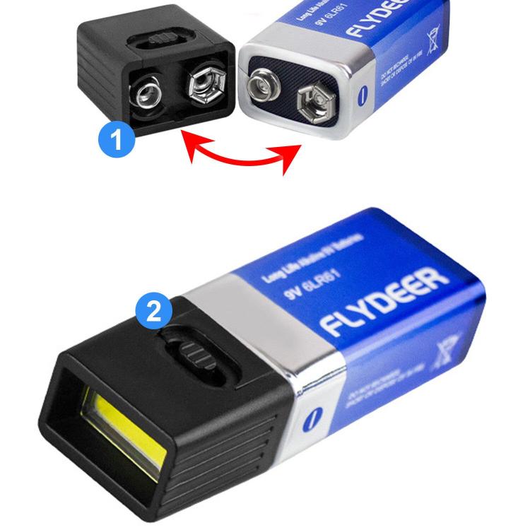 Mini torcia a LED luminosa per esterni, ideale come chiave.