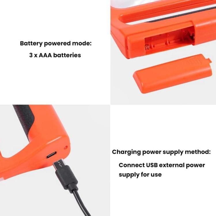 Lente d'ingrandimento 5/10X con 48 LED, 3 colori (caldo/freddo), regolazione della luminosità, lente portatile., Battery Orange, Charging Orange, Battery Blue, Charging Blue
