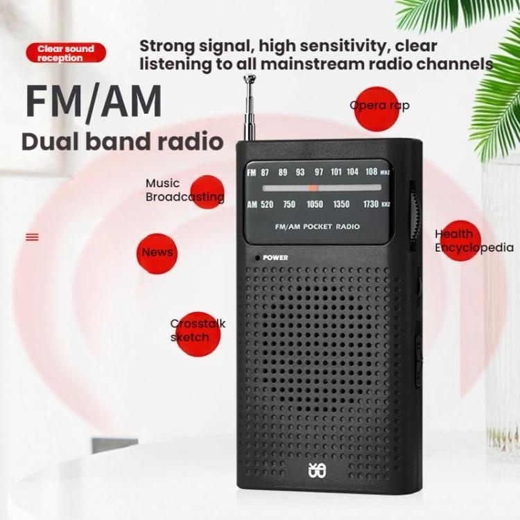 FM/AM Full-Band Channel Pocket Portable Pointer Radio Player
