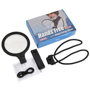 Lente d'ingrandimento 5/10X con 30 LED, ricarica USB, da collo, portatile, per lettura e manutenzione., 5/10X