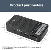 Radio portatile AM/FM con altoparlante integrato