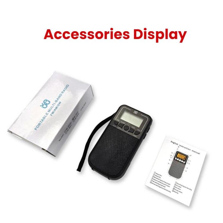 Radio portatile FM AM SW multibanda con orologio