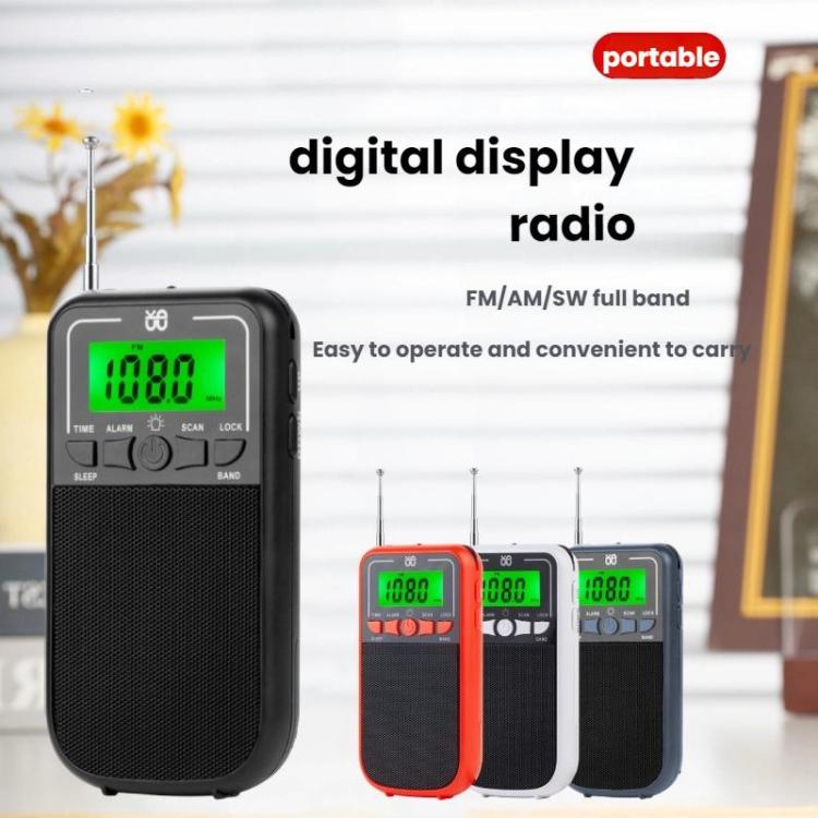Radio portatile FM AM SW multibanda con orologio