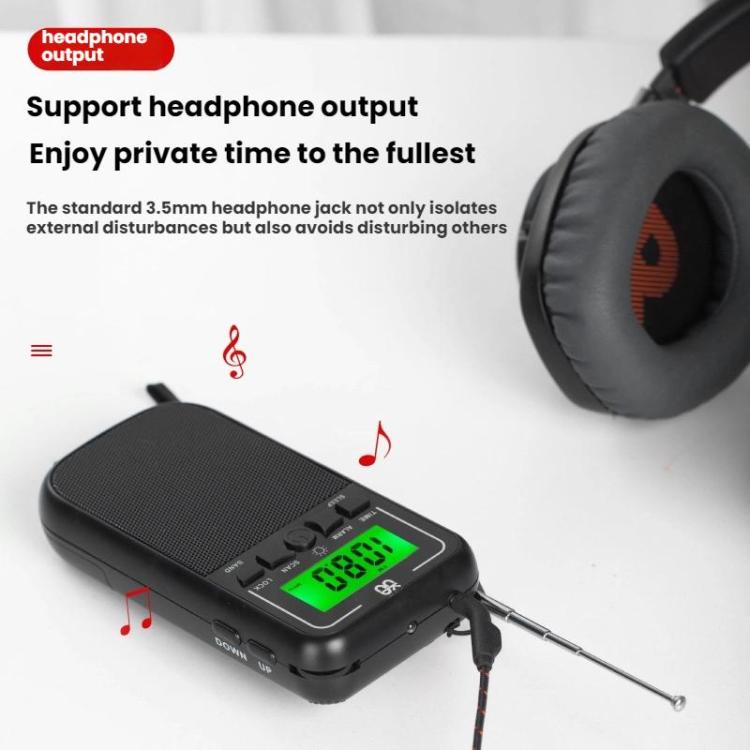 Radio portatile FM AM SW multibanda con orologio