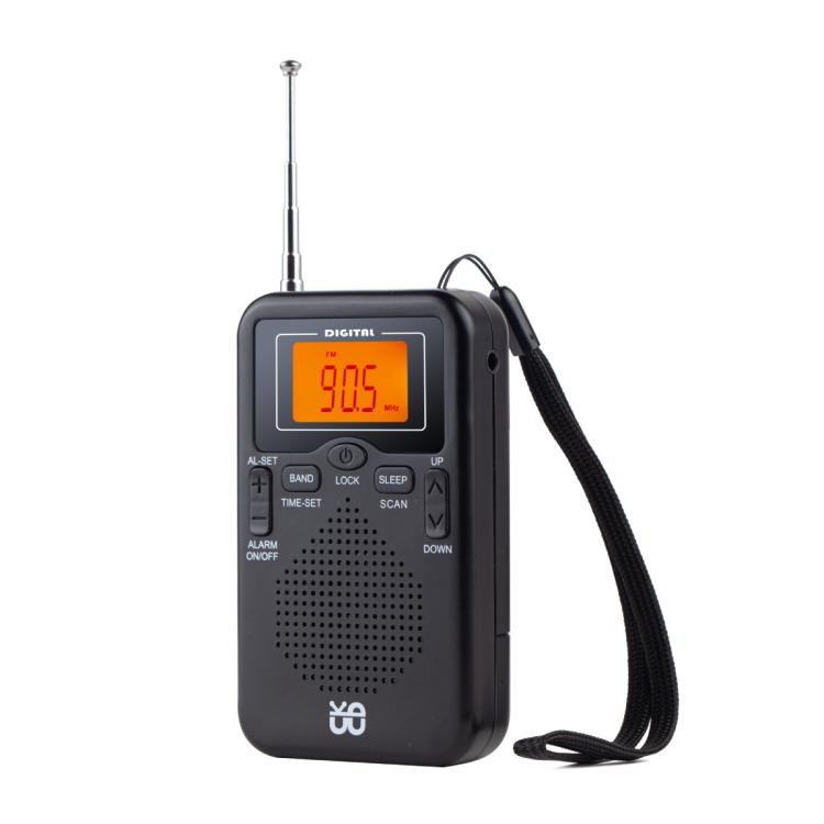 Radio tascabile stereo FM/AM con orologio digitale