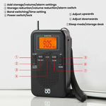 Radio tascabile stereo FM/AM con orologio digitale