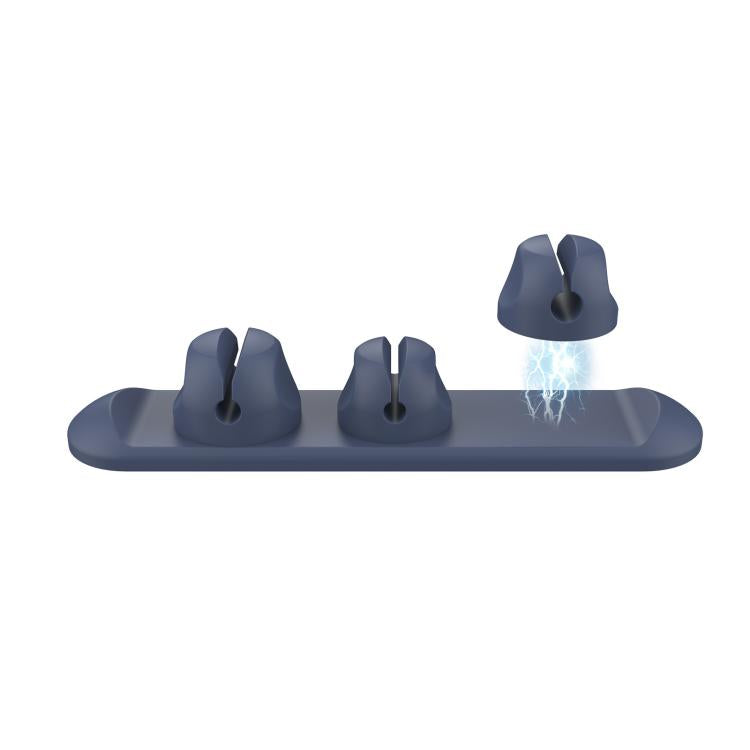 AhaStyle PT-CY15 Organizzatore di cavi magnetico in silicone 3 in 1, supporto da scrivania per riporre i cavi