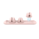 AhaStyle PT-CY15 Organizzatore di cavi magnetico in silicone 3 in 1, supporto da scrivania per riporre i cavi
