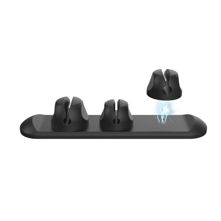 AhaStyle PT-CY15 Organizzatore di cavi magnetico in silicone 3 in 1, supporto da scrivania per riporre i cavi