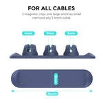 AhaStyle PT-CY15 Organizzatore di cavi magnetico in silicone 3 in 1, supporto da scrivania per riporre i cavi
