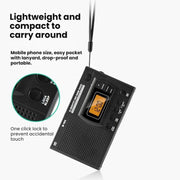 Radio portatile FM AM SW con display LCD e orologio