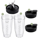 Accessori per l'estrattore di succo Ninja BL480 5 in 1, 2pcs 24 oz Cups+7-Pages Knife Holder+2 Lids