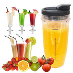 Accessori per l'estrattore di succo Ninja BL480 5 in 1, 2pcs 24 oz Cups+7-Pages Knife Holder+2 Lids