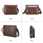 Borsa messenger in pelle Crazy Horse per laptop 14,2 pollici