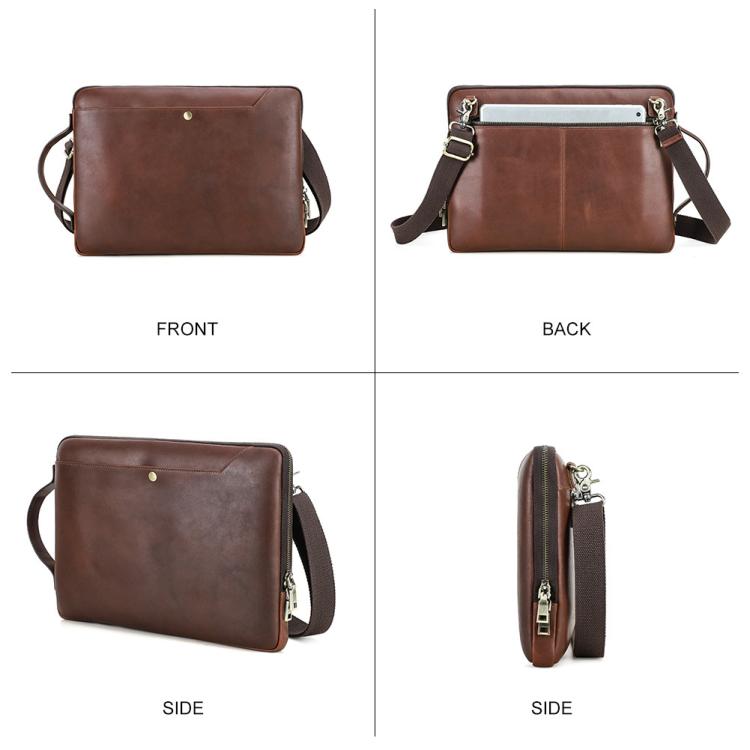 Borsa messenger in pelle Crazy Horse per laptop 14,2 pollici