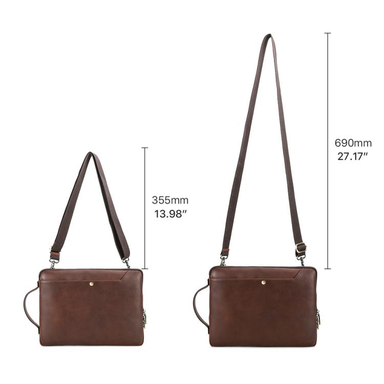 Borsa messenger in pelle Crazy Horse per laptop 14,2 pollici