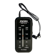 Radio AM/FM mini con auricolari e clip in acciaio inox